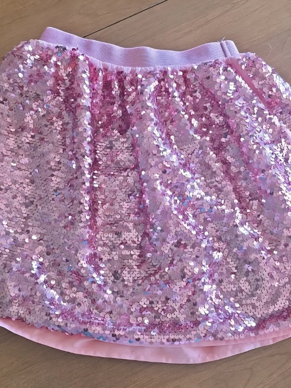 Pink Sequin A-Line Girl's Skirt